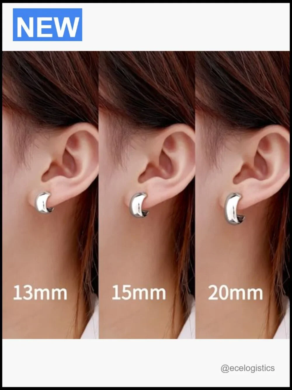 14K Gold Plated Small Hoop Earrings for Women Sterling Silver Post